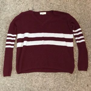 Dark red sweater
